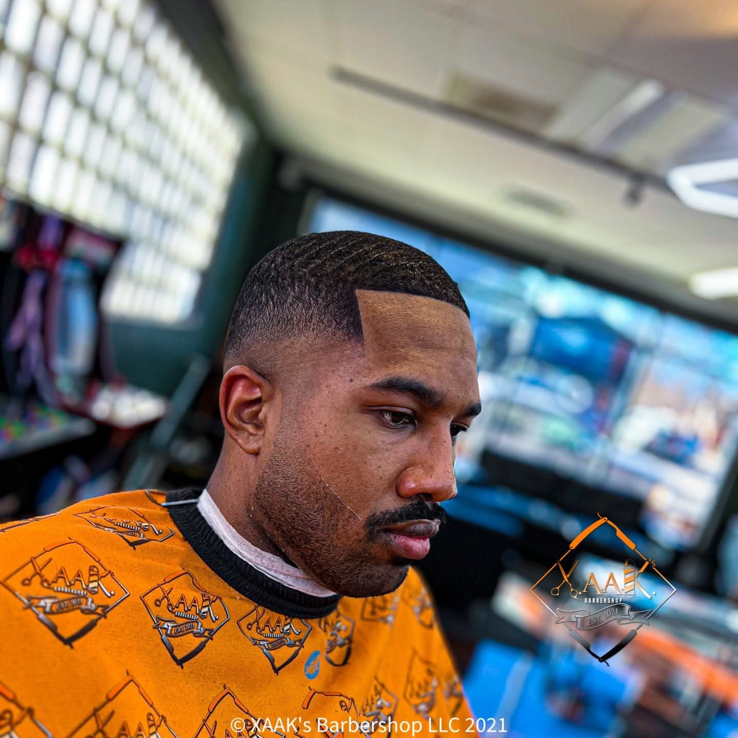 Clean haircut result, profile view
